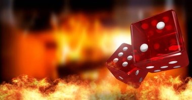 Live dealer studio with multiple gaming tables